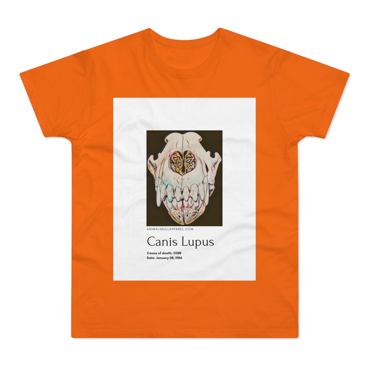 Men's Graphic T-Shirt - Canis Lupus Skull Design