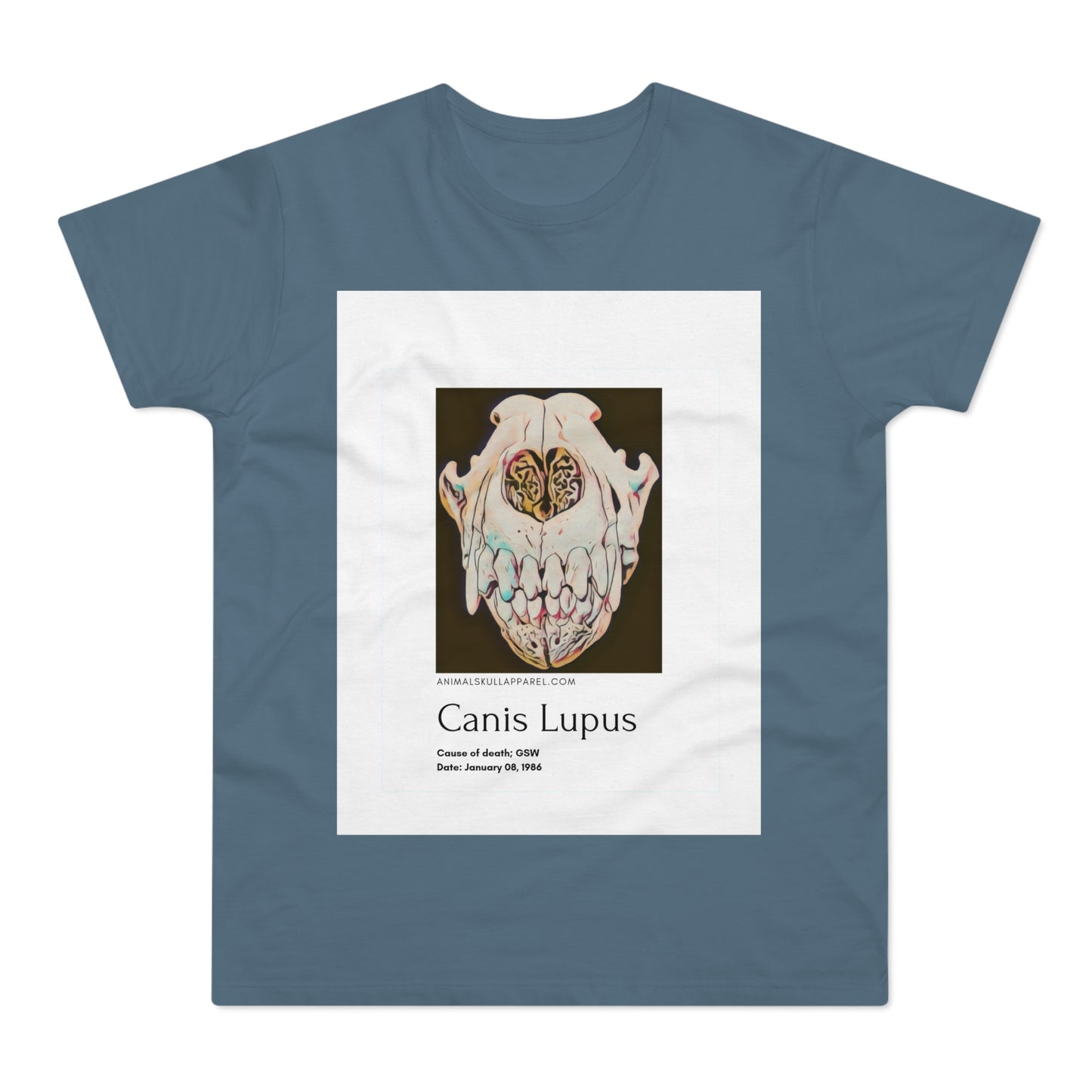 Men's Graphic T-Shirt - Canis Lupus Skull Design